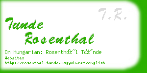 tunde rosenthal business card